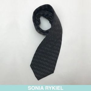 Auth Sonia Rykiel grey wool tie
